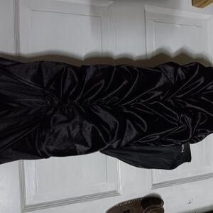 Elegant Black Ruched Sleepwear